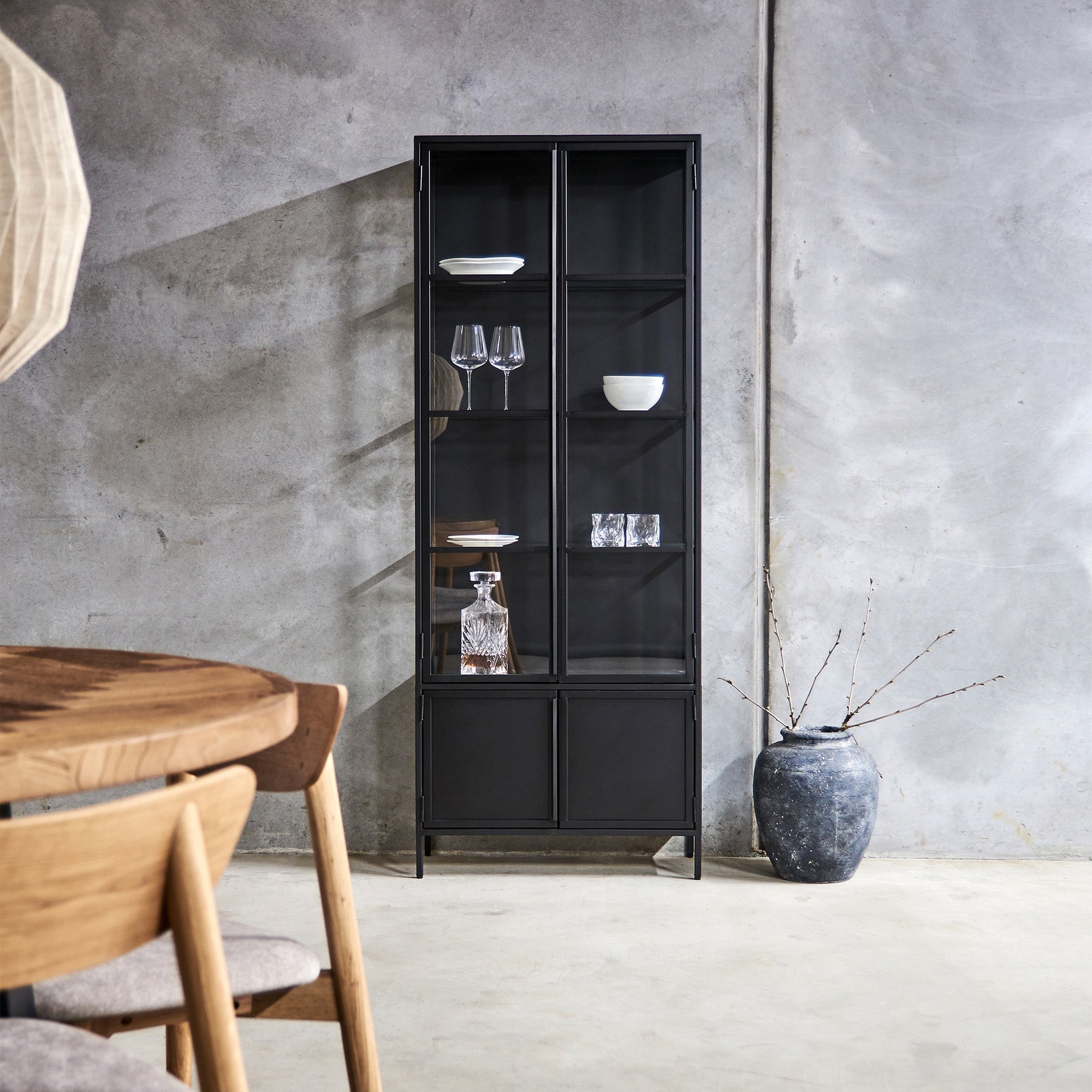 Mason II vitrineskab H185